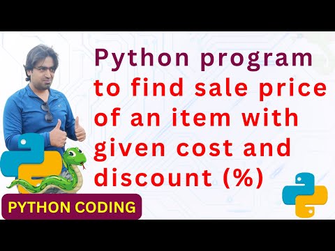 Python program to find sale price of an item with given cost and discount (%) | In Hindi