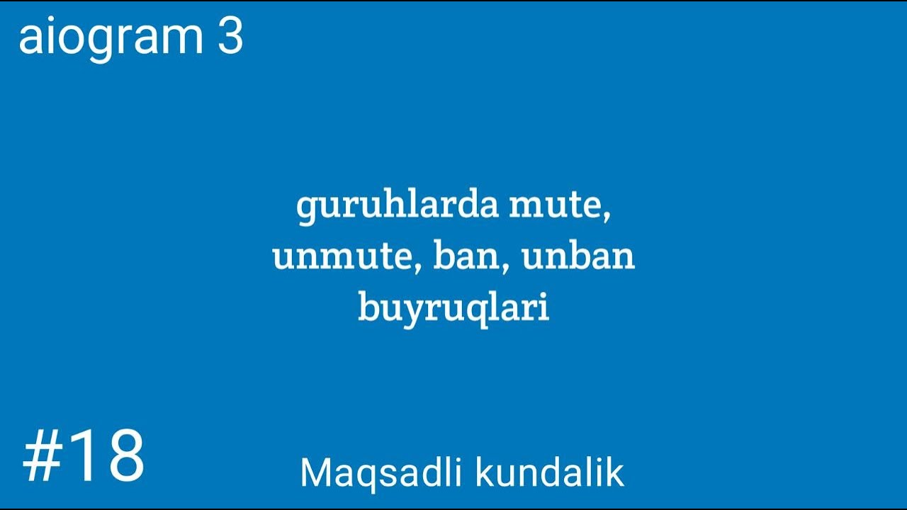 Mute, unmute, ban, unban
