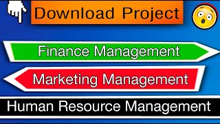 (DOWNLOAD) PROJECTS AVAILABLE 🔥HUMAN RESOURCE MANAGEMENT | FINANCE MANAGEMENT | MARKETING MANAGEMENT