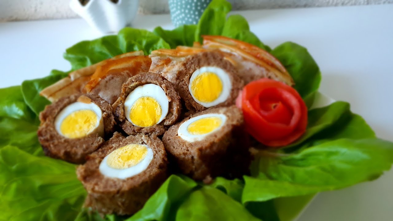 البيض الاسكتلندي#البيض المسلوق بالكفتة# وصفة آخر غرام