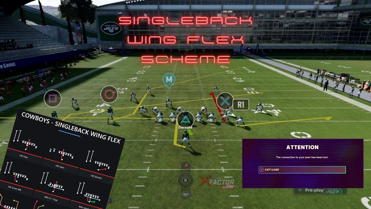 Singleback Wing Flex Mini Scheme with Gameplay| Madden 21 Offensive ...