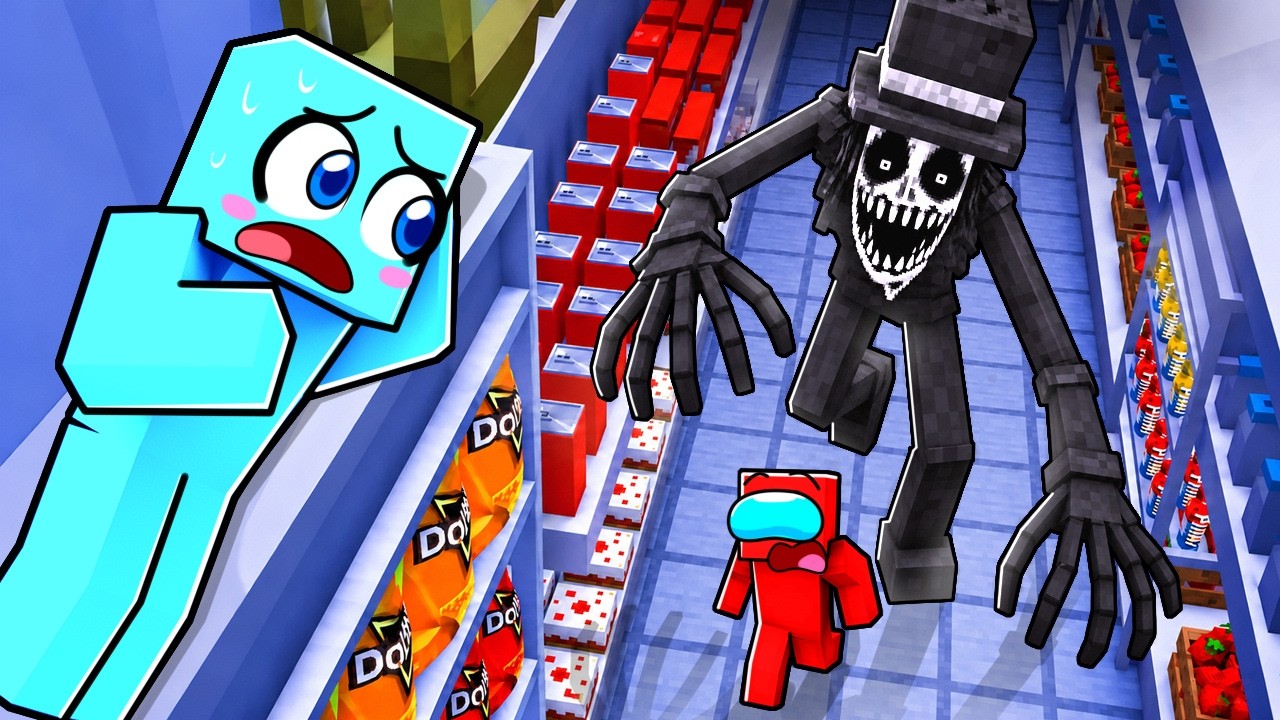 Entramos a Un SUPERMERCADO con ANOMALIAS a las 3AM en Minecraft...