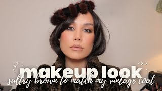 makeup inspired by my vintage coat