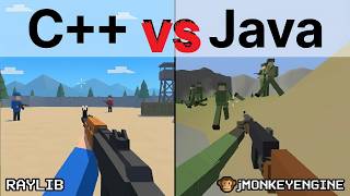 Same FPS Game in C++ vs Java (Raylib vs JMonkeyEngine) - OpenGL Renderers FPS Test