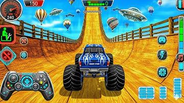 MEGA RAMP Monster Truck Stunts! (Impossible Car Game) Level 14 | Android Gameplay