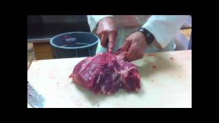 Meat Cutting demo - Beef Hip Inside Round part 2