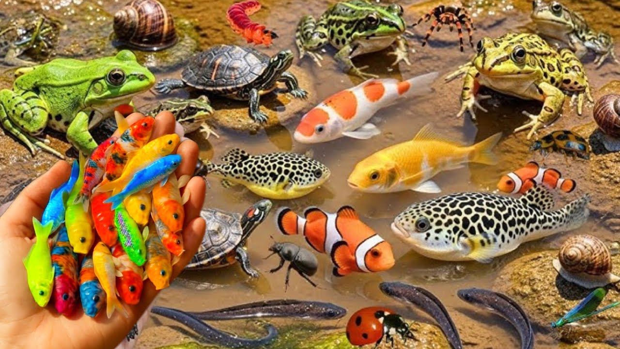 Opening Giant Surprise Eggs Filled With Albino Guppies, Neonfish, and a Baby Turtle-and Comedy! 