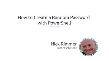 How To Create A Random Password With PowerShell