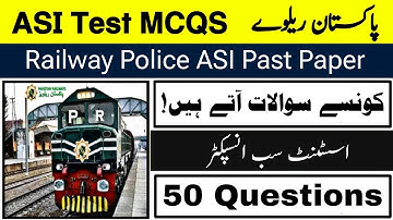 ASI paper railway police Pakistan paper 2 | Assistant Sub Inspector | past paper | mcqs | test |