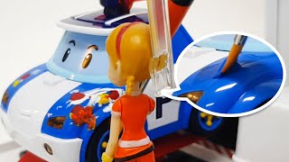 Coloring Rescue Team | POLI in Real Life | Cartoon for Children | Toy Playing | Robocar POLI TV screenshot 4