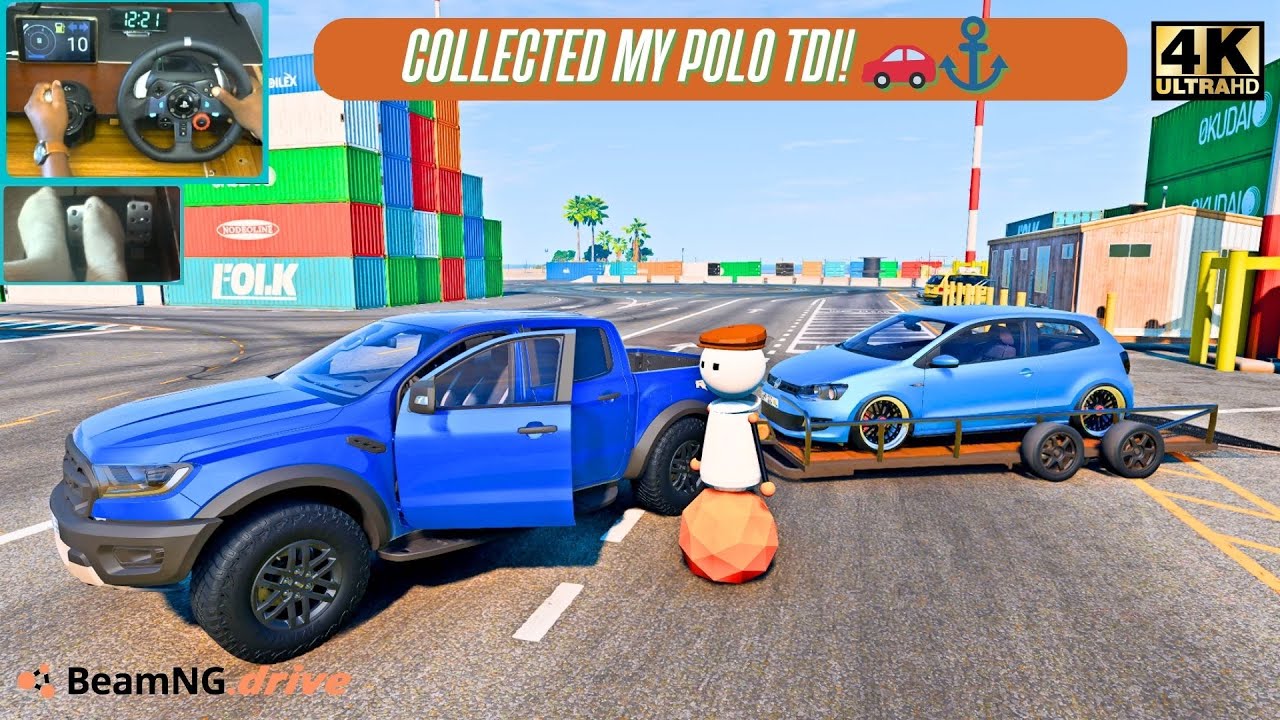 Driving Ford Ranger Raptor to Collect My Polo TDi at the Port | BeamNG ...