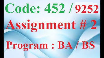 AIOU Solved Assignment No 1 & 2 Code 452 / 9252 spring 2021 | Baloch Academy