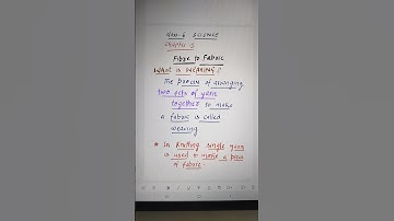 What is Weaving & knitting ? Class -6 SCIENCE Chapter -3 Fibre to Fabrics