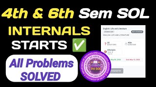 DU SOL INTERNAL ASSESSMENT STARTS 2026 ALL PROBLEM SOLUTION 😍 4TH 6TH SEMESTER 