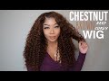 Chestnut Brown Deep Curly Wig Install and Review | FT. Hot Beauty Hair | Olineece