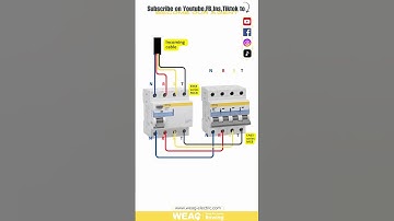 3 phase RCCB connection with 3 phase 4Poles MCB