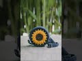 Round Sunflower Crochet Bag (Short)