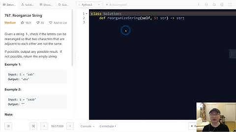 767. Reorganize String | English | Medium