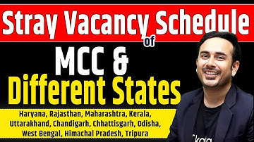 Stray Vacancy Round Schedule of Different States | #neetcounselling2025 #mcc #statecounselling #mbbs