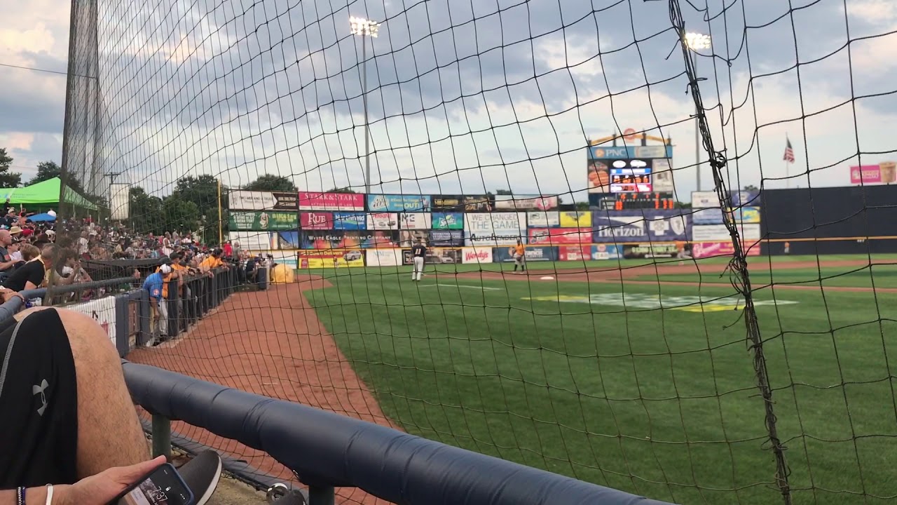 Tim Tebow doubles at the 2018 Eastern League All-Star Game