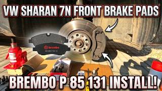 How to Replace Front Brake Pads VW Sharan 7N (Standard Tools Only!)