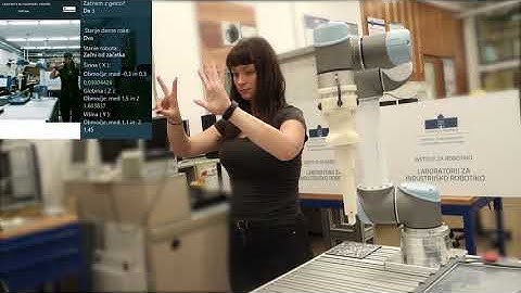 Komunikacija človek - robot s pomočjo gest - Kinect V2, UR5 (Communication human–robot with gesture)