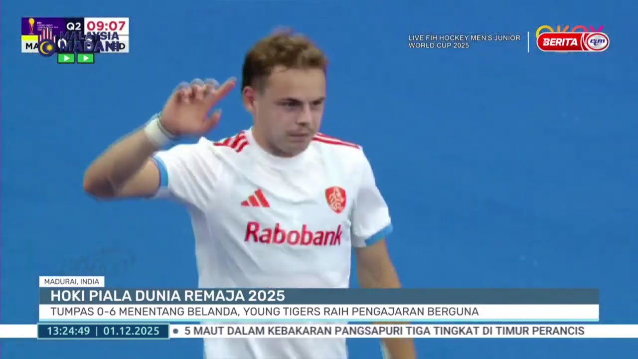 1 DIS 2025 - BERITA TGH HARI - HOKI PIALA DUNIA REMAJA 2025: TUMPAS 0-6 MENENTANG BELANDA