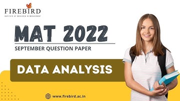MAT 2023 | DATA ANALYSIS | SEP 2022 Question paper Answers | #mat2022  #mat2023