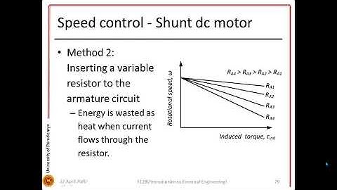 Speed control methods for dc motors
