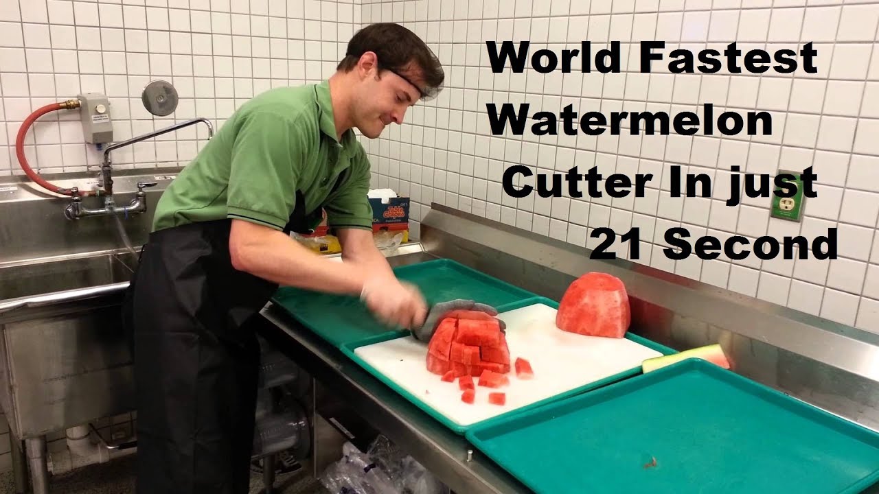 World Fastest Watermelon Cutter ever In just 21 Seconds World Record