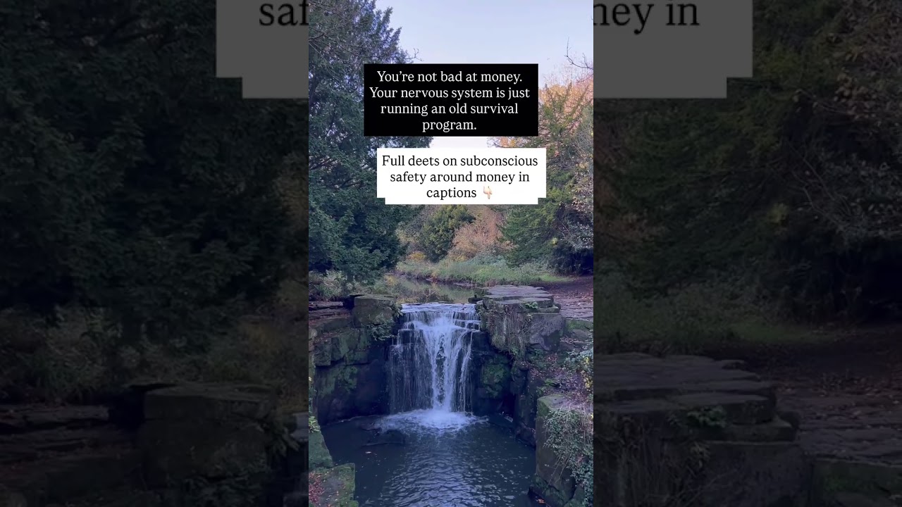 Youre not bad at money. Your nervous system is just running an old survival program. 