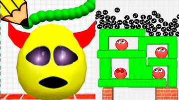 Draw to Smash Puzzle Game VS Hide Ball Brain Teaser Logic Puzzle || Gameplay Max Level Weekend