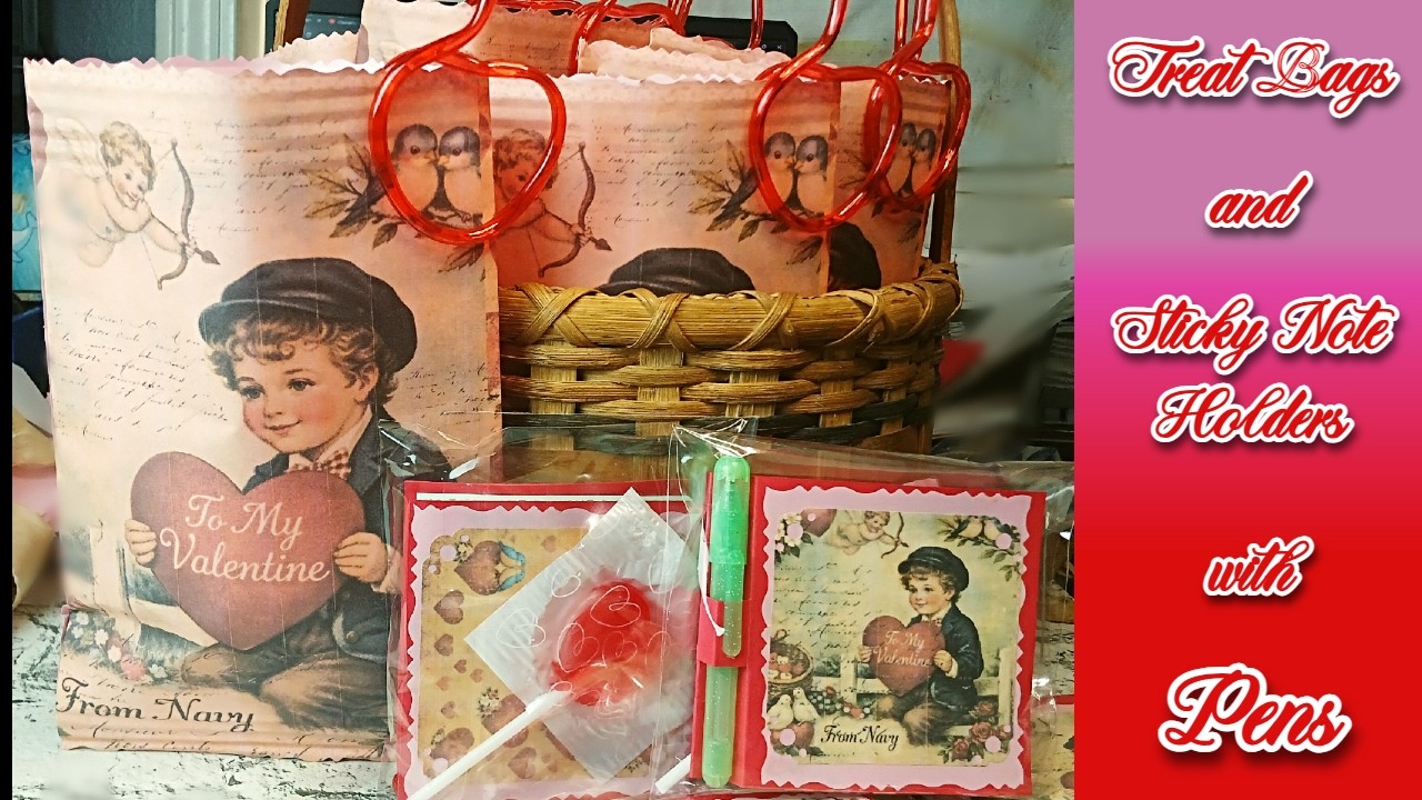 QUICK, EASY TREAT BAGS, AND STICKY PAD NOTEBOOKS WITH PENS - YouTube