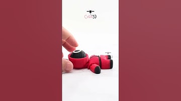 🎮 Cutie3D Articulated Squid Game Keycap Clicker Keychain #shorts #3dprinting #clicker #keychain