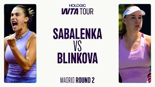 Aryna Sabalenka vs. Anna Blinkova | 2025 Madrid Round 2 |  WTA Match Highlights Profile