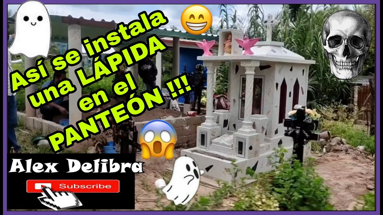 Así se instala una lápida en un panteón 😬👻
