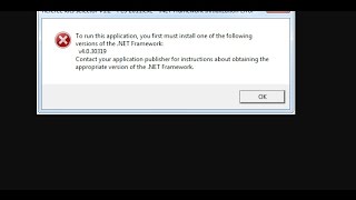 HowTo Fix Net Framework v 4.0.30319 Error windows