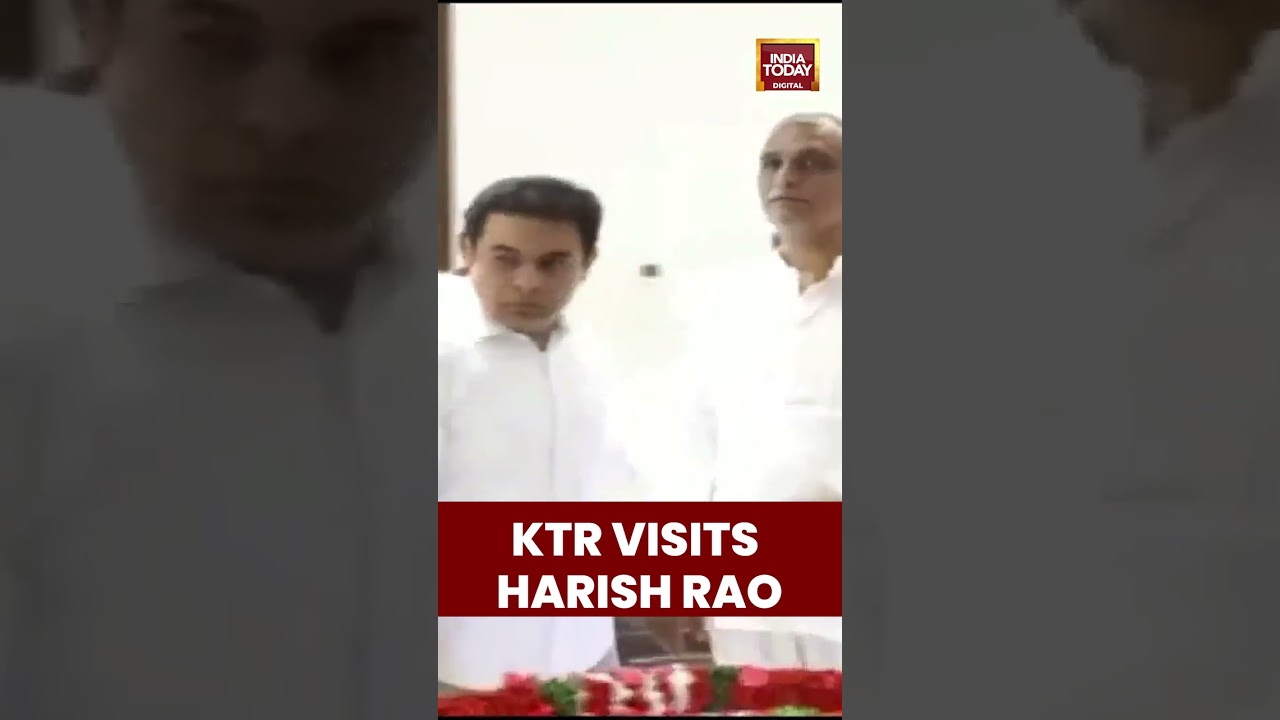 KTR Pays Homage at Harish Rao’s Residence After Father Tanneeru Satyanarayana Rao’s Demise