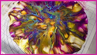 Fluid acrylic paint blow out on glass trivets and Bonus - LIVE!