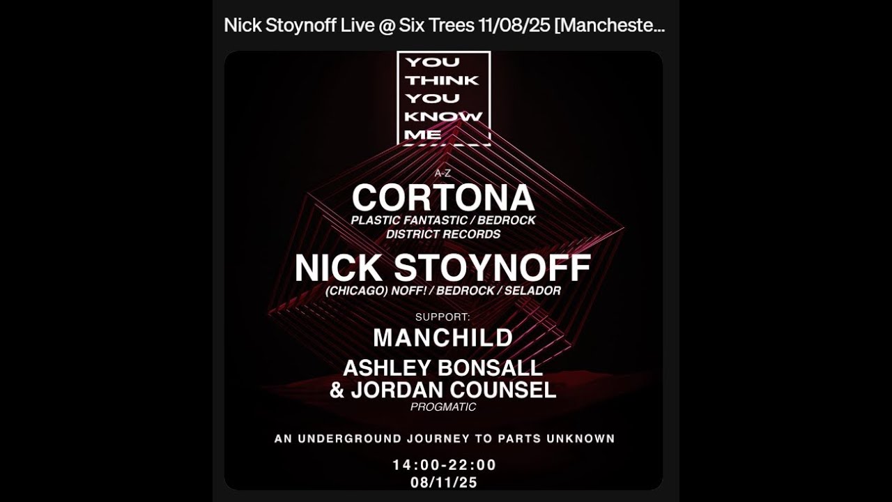 Nick Stoynoff Live @ Six Trees 110825 Manchester, UK