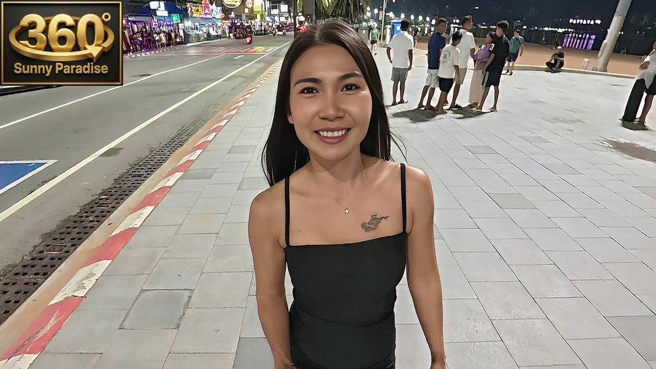 [8K] Паттайя. Небольшая прогулка по Бич-роуд ночью.