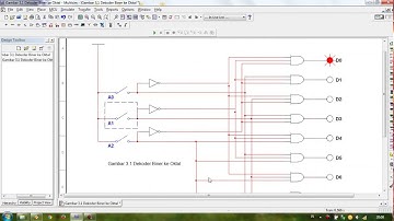 Multisim Tutorial - Dekoder Biner to Oktal