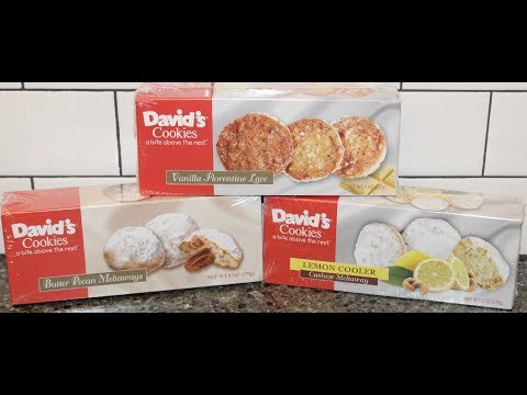 David’s Cookies: Vanilla Florentine Lace, Butter Pecan Meltaways, Lemon Cooler Cashew Meltaways