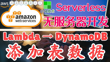 AWS Serverless 无服务器开发 - 中文基础入门教学 - 编写添加 DynamoDB 表数据逻辑