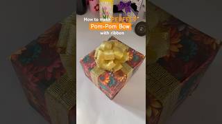 How to make perfect Pom Pom bow with a ribbon. #ribbonbow #shorts #trendingshorts #viralshorts