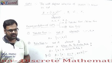 BCA Part II, Discrete Mathematics , Topic- Sets, Lec-01 By Nishant Sir