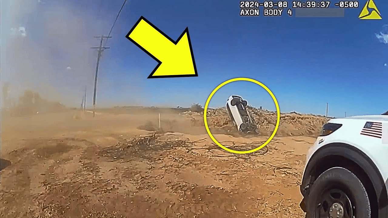 Raw Body Cam Footage Shows High Speed Desert Chase Gone Wrong!