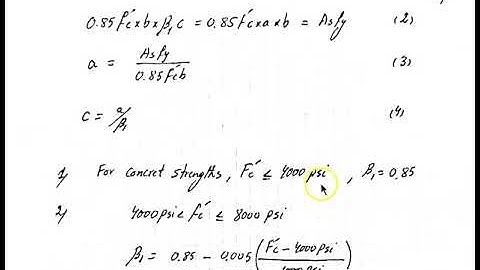 Singly Reinforced Beam Section Nominal Moment Deriving