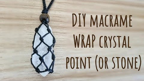 DIY macrame crystal point(or tumbled stone) necklace with interchangeable stone & adjustable length