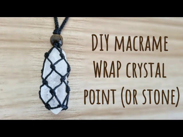 Handmade Macrame Crystal Holder Necklace-empty Stone Basket